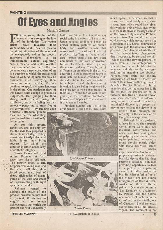 Of Eyes and Angles by Mustafa Zaman